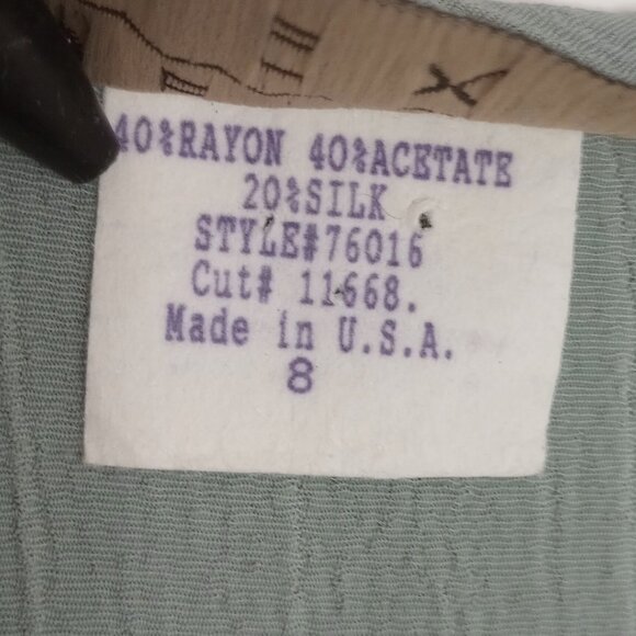 Spencer Alexis Green Embroidered Boho Vintage Maxi Dress - Picture 11 of 12